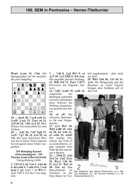 Editorial - Schweizer Schachbund
