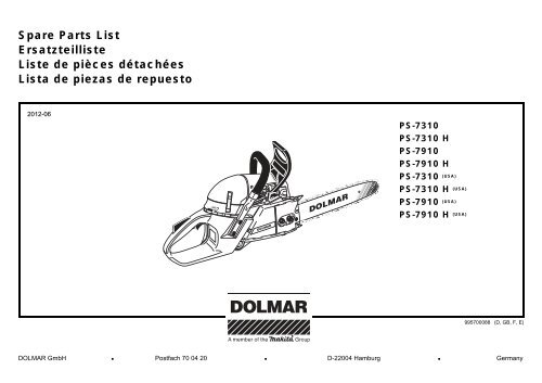 133 S Dichtungssatz für Dolmar 123-133 143