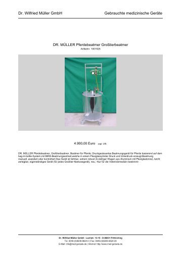 Download der Kategorie als PDF - Dr. Wilfried Müller GmbH