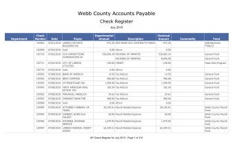 Check Register - Webb County