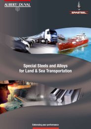 Special Steels and Alloys for Land & Sea ... - Aubert & Duval
