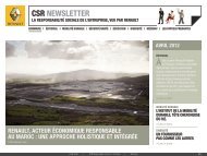 [Groupe] CSR NEWSLETTER - Renault