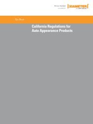 Tip Sheet: California Regulations for Auto Appearance ... - Xiameter