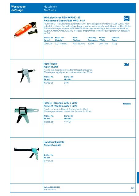 Produktkatalog Catalogue de produit - Carrosserie