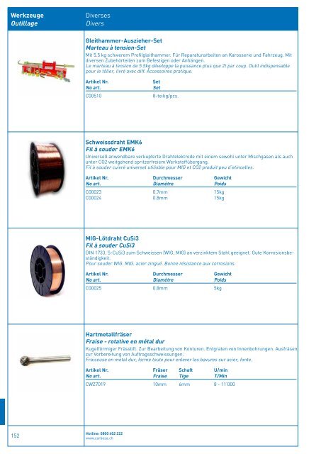 Produktkatalog Catalogue de produit - Carrosserie