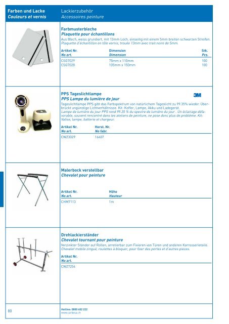 Produktkatalog Catalogue de produit - Carrosserie