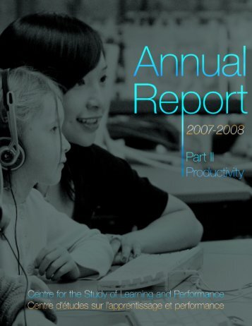Productivity Section: Part II - Department of Education - Concordia ...