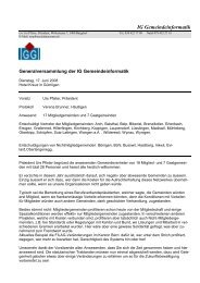 IG Gemeindeinformatik: Rechnung 2007 Bilanz per 31.12 ... - BEGEM