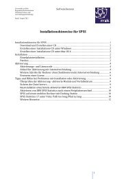 Installationshinweise für SPSS - RRZK - Universität zu Köln