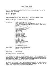 Protokoll über die 12. Geschäftssitzung des ... - in Laxenburg
