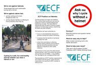 Ask me without a helmet As with - European Cyclists' Federation