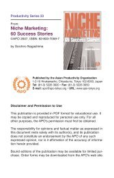 Niche Marketing: 60 Success Stories - APO Asian Productivity ...