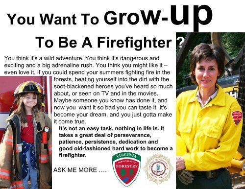 So You Want To Grow-up To Be A Firefighter