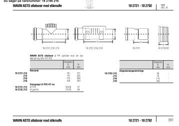 WAVIN ASTO afløbsrør med stikmuffe WAVIN ASTO ... - Hatten