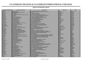 CLAYFIELD COLLEGE & CLAYFIELD INTERNATIONAL COLLEGE
