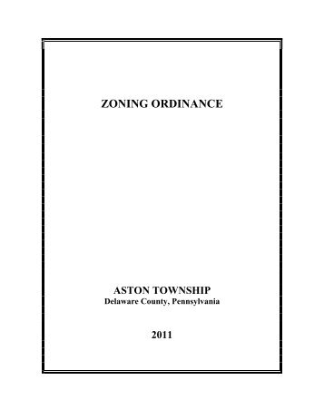 zoning ordinance - Aston Township