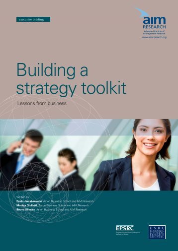 Building a Strategy Toolkit - (AIM) Research