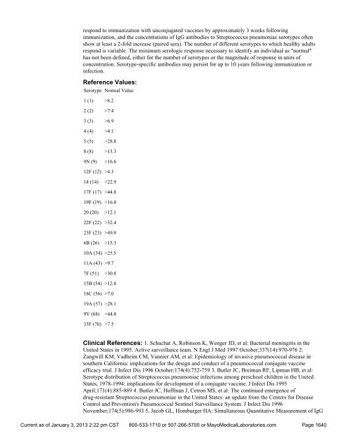 Mayo Test Catalog, (Sorted By Test Name) - Mayo Medical ...