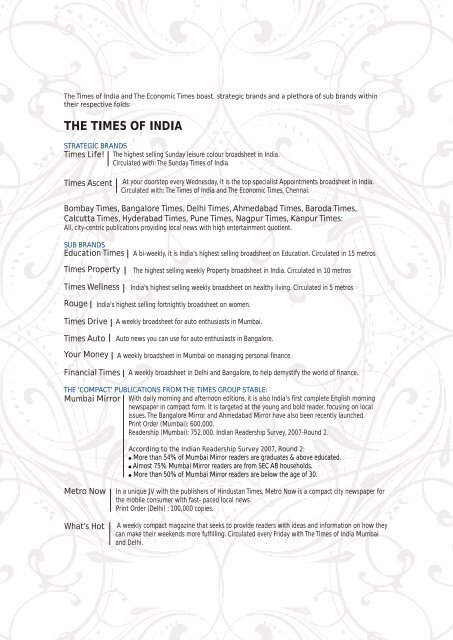 the times of india - Publicitas