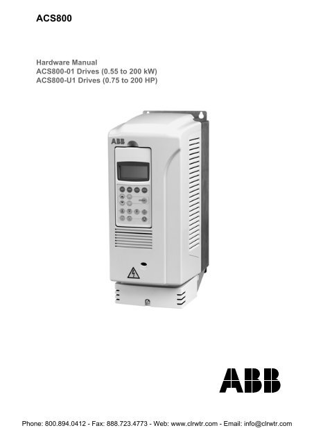 ABB ACS800-01 &amp; ACS800-U1 Drives Hardware Manual