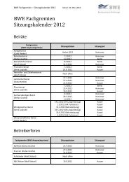 BWE Fachgremien Sitzungskalender 2012 - Bundesverband ...