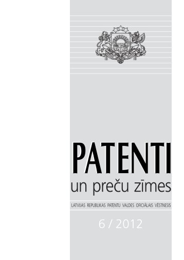 6/2012 20.jūnijs - Latvijas Republikas Patentu valde