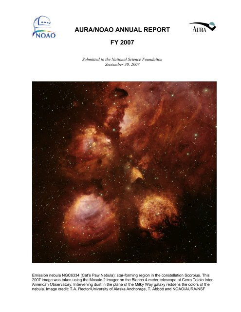 annual report fy 2007 - Optical Astronomy