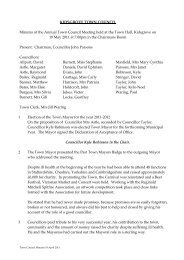 KIDSGROVE TOWN COUNCIL Minutes of the Annual Town Council ...