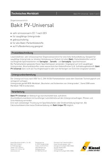 Bakit PV-Universal_de.pdf - Kiesel Bauchemie GmbH & Co.KG
