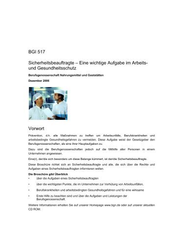 BGI 517 - arbeitssicherheit.de