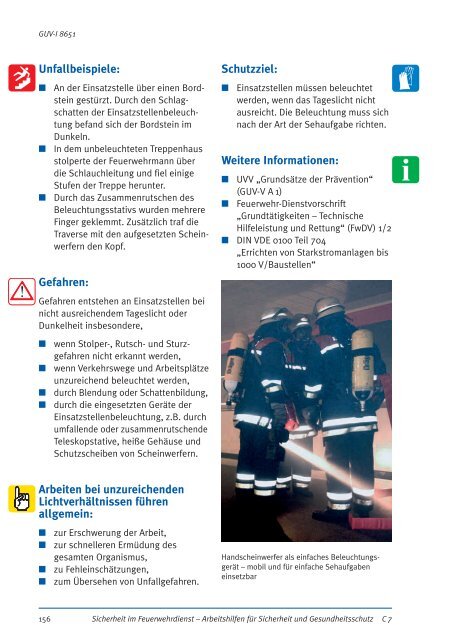 GUV-Information GUV-I 8651 "Sicherheit im Feuerwehrdienst ...