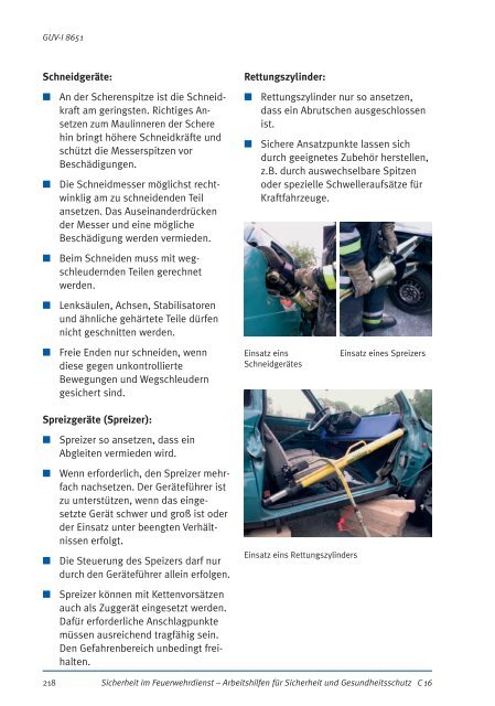 GUV-Information GUV-I 8651 "Sicherheit im Feuerwehrdienst ...