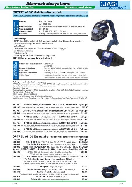 Ersatzteile - JAS-WELDING