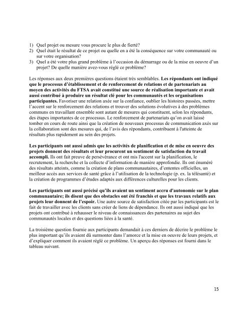 Rapport de l'atelier national des coordonnateurs - cssspnql