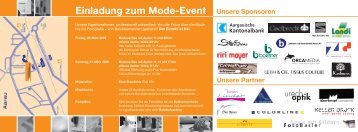 Einladung zum Mode-Event - Kantonale Schule für Berufsbildung