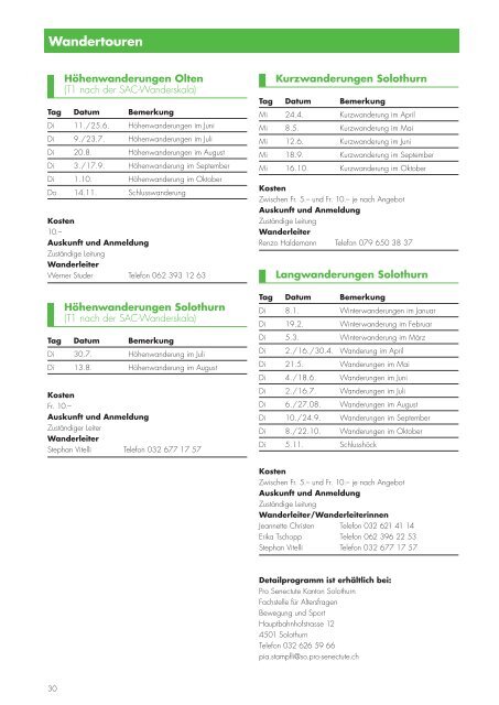 Anmeldung - Pro Senectute Solothurn