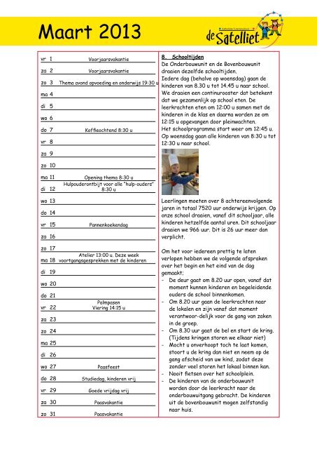 KALENDER - KBS De Satelliet Dordrecht