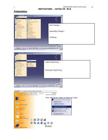 INITIATION : CATIA V5 R14