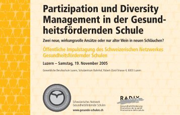 Partizipation und Diversity Management in der ... - Gesunde Schulen