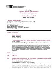 40e colloque Théorie et pratique en toxicomanie - Association des ...