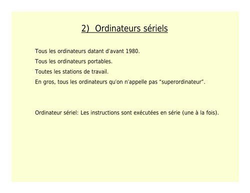 Le calcul numérique de haute performance - Université de Laval