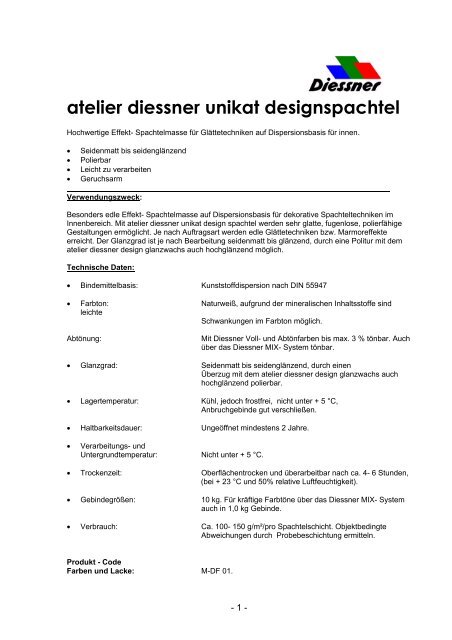 atelier diessner unikat designspachtel