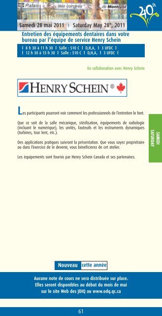 Programme scientifique - Ordre des dentistes du Québec