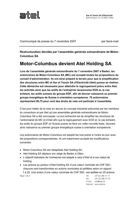 Motor-Columbus devient Atel Holding SA PDF (55 - Alpiq France