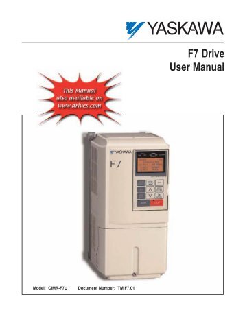 F7 drive user manual - elevator controls elevator drives