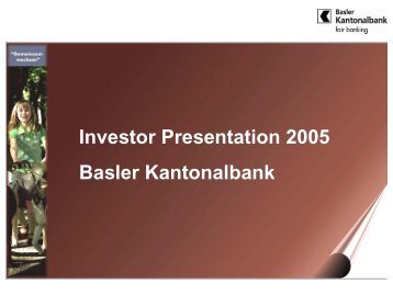 CHF - Basler Kantonalbank