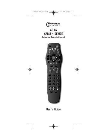 Atlas Cable 4-Device - Universal Electronics Remote Control Support