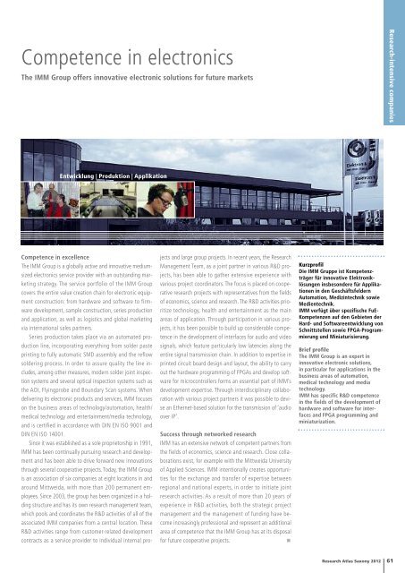 Forschungsatlas Sachsen 2012 - Wirtschaftsjournal