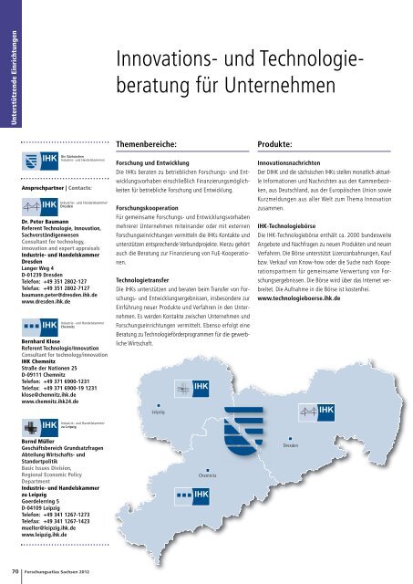 Forschungsatlas Sachsen 2012 - Wirtschaftsjournal