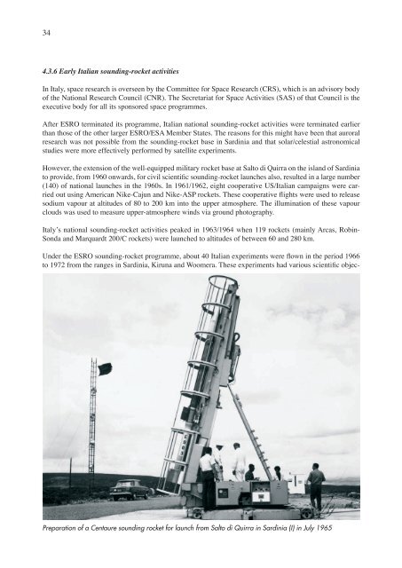 The History of Sounding Rockets and Their Contribution to ... - ESA